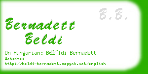 bernadett beldi business card